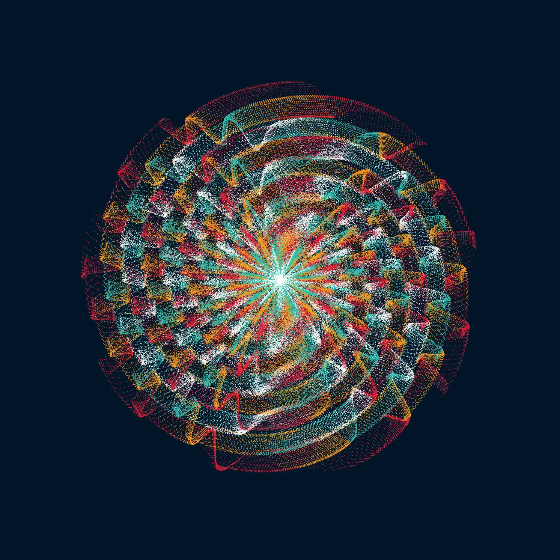 CIRCULAR MURMURATIONS, œuvre algorithmique de Camille Roux