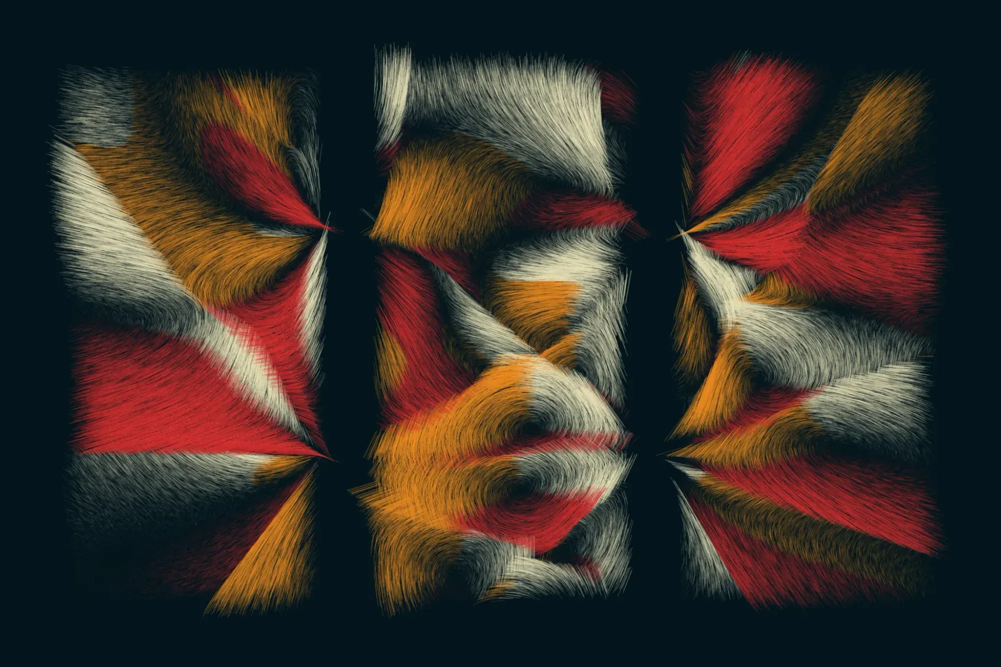 FOLRADURA #2, organic patterns built from local modifiers